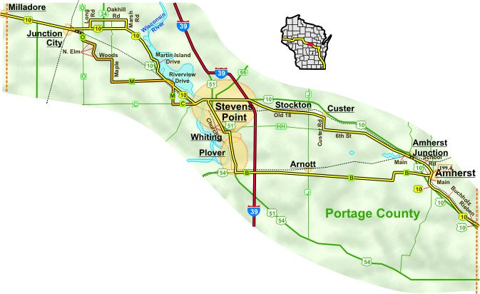 Even when people weren't switching signs, the trail had more than one route through Portage County.