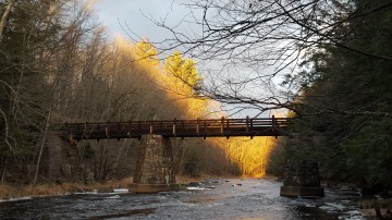 Footbridge over the Eau Claire River, Marathon County